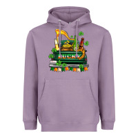 Lavender lucky truck with flags and beers Heavyweight Hoodie - AdoDesignShop