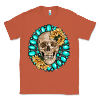 Copper skull with gemstone and sunflower Classic Tee - RanaPortraitStore