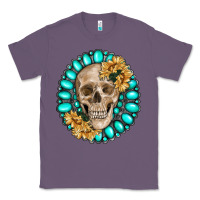 Lavender skull with gemstone and sunflower Classic Tee - RanaPortraitStore