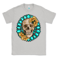 Moon Dust skull with gemstone and sunflower Classic Tee - RanaPortraitStore