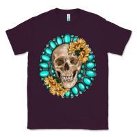 Plum skull with gemstone and sunflower Classic Tee - RanaPortraitStore