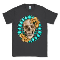 Smoke skull with gemstone and sunflower Classic Tee - RanaPortraitStore