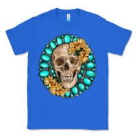 True Royal skull with gemstone and sunflower Classic Tee - RanaPortraitStore