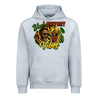 Heather Grey black history vibes Urban Hoodie - NancyCooperArtShop
