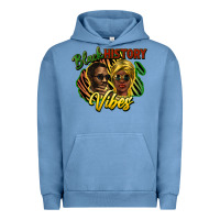 Pigment Pebble Blue black history vibes Urban Hoodie - NancyCooperArtShop