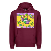 Burgundy mardi gras lips Premium Hoodie - MaliasSmallBusiness