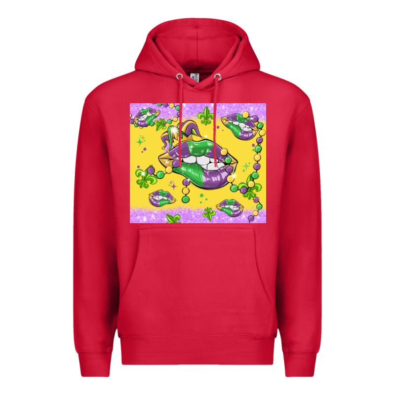 Mardi Gras Lips Premium Hoodie by MaliasSmallBusiness | Teevron