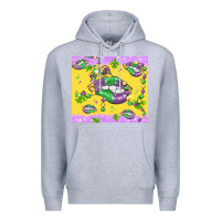 Heather Grey mardi gras lips Premium Hoodie - MaliasSmallBusiness