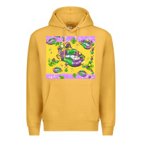 Mustard mardi gras lips Premium Hoodie - MaliasSmallBusiness