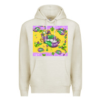 Oatmeal Heather mardi gras lips Premium Hoodie - MaliasSmallBusiness