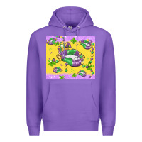 Purple mardi gras lips Premium Hoodie - MaliasSmallBusiness