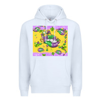 White mardi gras lips Premium Hoodie - MaliasSmallBusiness
