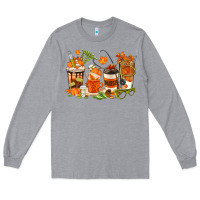 Heather Grey fall nurse coffee cups Long Sleeve Tee - texasbilliewilder