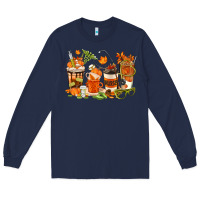 Navy fall nurse coffee cups Long Sleeve Tee - texasbilliewilder