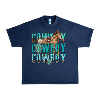 Navy cowboy cowboy cowboy Urban Heavy Tee - texasbilliewilder