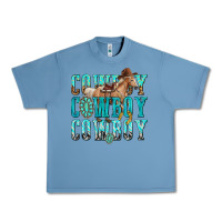 Pebble Blue cowboy cowboy cowboy Urban Heavy Tee - texasbilliewilder