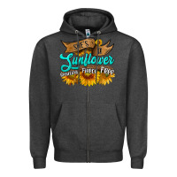 Charcoal Heather she's a sunflower beautiful fierce free Zipper Hoodie - HRA Design Shop