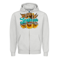 Dove Grey she's a sunflower beautiful fierce free Zipper Hoodie - HRA Design Shop
