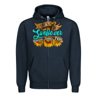 Navy she's a sunflower beautiful fierce free Zipper Hoodie - HRA Design Shop