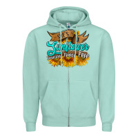 Seafoam she's a sunflower beautiful fierce free Zipper Hoodie - HRA Design Shop
