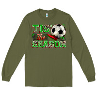 Army Green tis' the season soccer Long Sleeve Tee - Zillion Design Studio