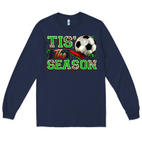Navy tis' the season soccer Long Sleeve Tee - Zillion Design Studio