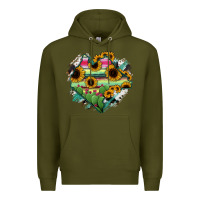 Army Green Chiapas State Of Mexico Map Premium Hoodie - RanaPortraitStore