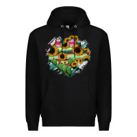 Black Chiapas State Of Mexico Map Premium Hoodie - RanaPortraitStore