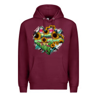 Burgundy Chiapas State Of Mexico Map Premium Hoodie - RanaPortraitStore