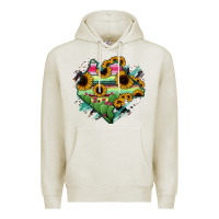 Oatmeal Heather Chiapas State Of Mexico Map Premium Hoodie - RanaPortraitStore