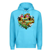 Ocean Blue Chiapas State Of Mexico Map Premium Hoodie - RanaPortraitStore