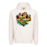 Pale Pink Chiapas State Of Mexico Map Premium Hoodie - RanaPortraitStore