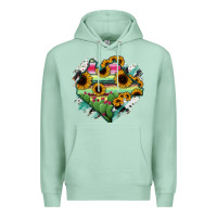 Seafoam Chiapas State Of Mexico Map Premium Hoodie - RanaPortraitStore