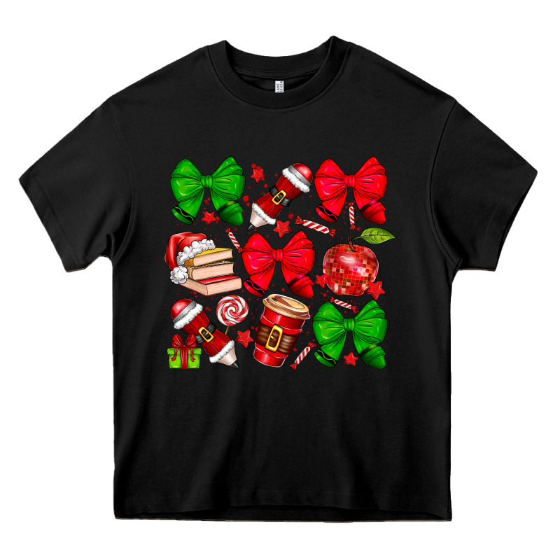 Christmas Teacher Heavy Core Tee by CowhideDigitalArt | Teevron