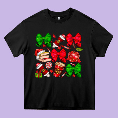 Christmas Teacher Heavy Core Tee Designed By Cowhidedigitalart