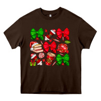 Chocolate Brown Christmas teacher Heavy Core Tee - CowhideDigitalArt