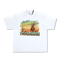 White cowboy in training Urban Heavy Tee - texasbilliewilder