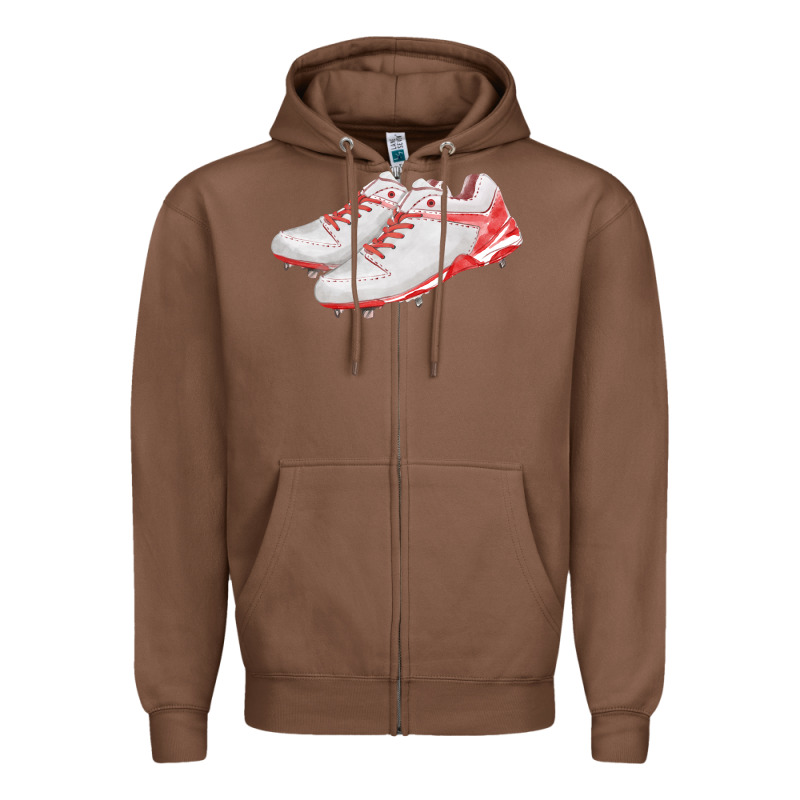 Red Cleats Fa Element Zipper Hoodie by FaDigitalArtStudio | Teevron