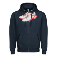 Navy red cleats fa element Zipper Hoodie - FaDigitalArtStudio