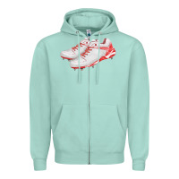 Seafoam red cleats fa element Zipper Hoodie - FaDigitalArtStudio