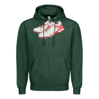 Sports Green red cleats fa element Zipper Hoodie - FaDigitalArtStudio