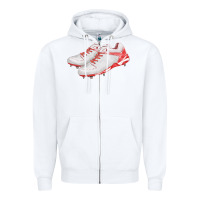 White red cleats fa element Zipper Hoodie - FaDigitalArtStudio