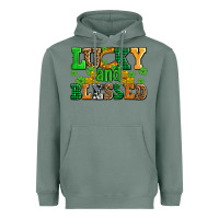 Sage lucky and blessed with coins and shamrocks Heavyweight Hoodie - AdoDesignShop