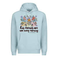 Blue Mist his mercies are new every morning Premium Hoodie - MaliasSmallBusiness