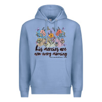 Colony Blue his mercies are new every morning Premium Hoodie - MaliasSmallBusiness