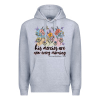 Heather Grey his mercies are new every morning Premium Hoodie - MaliasSmallBusiness