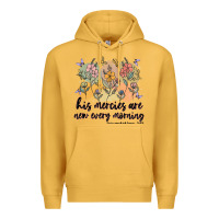 Mustard his mercies are new every morning Premium Hoodie - MaliasSmallBusiness