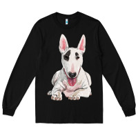 Black bull terrier Long Sleeve Tee - RanaPortraitStore