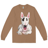 Toasted Coconut bull terrier Long Sleeve Tee - RanaPortraitStore