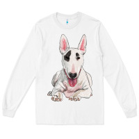 White bull terrier Long Sleeve Tee - RanaPortraitStore